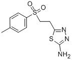 structure of CAS# 302956-47-4, 5-[2-(Toluene-4-Sulfonyl)-Ethyl]-[1,3,4]Thiadiazol-2-Ylamine;[5-[2-(4-Methylphenyl)Sulfonylethyl]-1,3,4-Thiadiazol-2-Yl]Amine;5-[2-(Toluene-4-Sulfonyl)-Ethyl]-[1,3,4]Thiadiazol-2-Ylamine;Bas 00137978