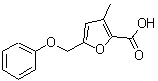 结构式 CAS# 303064-47-3, 3-甲基-5-(苯氧基甲基)-2-糠酸