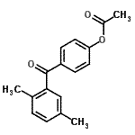 结构式 CAS# 303098-84-2, 4-(2,5-二甲基苯甲酰)苯基乙酸酯