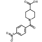 结构式 CAS# 303994-58-3, 1-(4-硝基苯甲酰)-4-哌啶羧酸