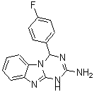 结构式 CAS# 305852-99-7, 4-(4-氟苯基)-1,4-二氢[1,3,5]三嗪并[1,2-a]苯并咪唑-2-胺