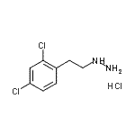 structure of CAS# 30595-57-4, [2-(2,4-Dichlorophenyl)Ethyl]Hydrazine Hydrochloride (1:1);[2-(2,4-Dichloro-phenyl)-ethyl]-hydrazine;[2-(2,4-Dichloro-phenyl)-ethyl]-hydrazinehydrochloride