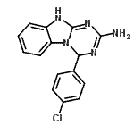 结构式 CAS# 306288-55-1, 4-(4-氯苯基)-1,4-二氢[1,3,5]三嗪并[1,2-a]苯并咪唑-2-胺