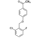 结构式 CAS# 306934-77-0, 1-{4-[(2-氯-6-氟苄基)氧基]苯基}乙酮