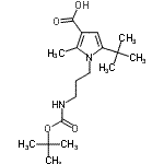 structure of CAS# 306936-18-5, 2-Methyl-5-(2-Methyl-2-Propanyl)-1-[3-({[(2-Methyl-2-Propanyl)Oxy]Carbonyl}Amino)Propyl]-1H-Pyrrole-3-Carboxylic Acid;1-(3-Amin<wbr>oprop-1-y<wbr>l)-5-(ter<wbr>t-butyl)-<wbr>2-methyl-<wbr>1H-pyrrol<wbr>e-3-carbo<wbr>xylic aci<wbr>d, 1-BOC <wbr>protected;1-(3-Amin<wbr>opropyl)-<wbr>5-tert-bu<wbr>tyl-2-met<wbr>hylpyrrol<wbr>e-3-carbo<wbr>xylic aci<wbr>d, N3-BOC<wbr> protected;1-(3-Amin<wbr>opropyl)-<wbr>5-tert-bu<wbr>tyl-2-met<wbr>hylpyrrol<wbr>e-3-carbo<wbr>xylic aci<wbr>d,N3-BOC <wbr>protected