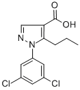 结构式 CAS# 306936-60-7, 1-(3,5-二氯苯基)-5-丙基-1H-吡唑-4-羧酸