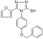 结构式 CAS# 306936-84-5, 4-[4-(苄氧基)苯基]-5-(2-呋喃基)-4H-1,2,4-三唑-3-硫醇