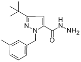 结构式 CAS# 306937-06-4, 3-(叔丁基)-1-(3-甲基苄基)-1H-吡唑-5-甲酰肼