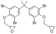 structure of CAS# 3072-84-2, Tetrabromobisphenol A Diglycidyl Ether;2-[[2,6-Dibromo-4-[1-[3,5-Dibromo-4-(Oxiran-2-Ylmethoxy)Phenyl]-1-Methyl-Ethyl]Phenoxy]Methyl]Oxirane;2-[[2,6-Dibromo-4-[1-[3,5-Dibromo-4-(2-Oxiranylmethoxy)Phenyl]-1-Methylethyl]Phenoxy]Methyl]Oxirane;2-[[2,6-Dibromo-4-[1-(3,5-Dibromo-4-Glycidoxy-Phenyl)-1-Methyl-Ethyl]Phenoxy]Methyl]Oxirane