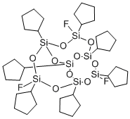 structure of CAS# 307531-89-1, endo-3,7,14-Trifluoro-1,3,5,7,9,11,14-heptacyclopentyltricyclo[7.3.3.15,11]heptasiloxane