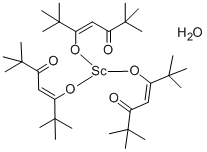 结构式 CAS# 307532-33-8, 三(2,2,6,6-四甲基-3,5-庚二酮酸)钪(III)水合物