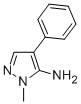 structure of CAS# 30823-52-0, 1-Methyl-4-Phenyl-5-Aminopyrazole;1-Methyl-4-Phenyl-1H-Pyrazol-5-Amine(SALTDATA: FREE);1-METHYL-4-PHENYL-1H-PYRAZOL-5-AMINE;1-METHYL-4-PHENYL-5-AMINOPYRAZOLE