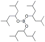 structure of CAS# 3088-77-5, Tris(2,6-Dimethylheptan-4-Yloxy)Borane;Tris(1-Isobutyl-3-Methyl-Butoxy)Borane;Tris(1-Isobutyl-3-Methylbutoxy)Borane;4-Heptanol, 2,6-Dimethyl-, Triester With Boric Acid (H3bo3)