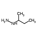 structure of CAS# 30924-14-2, Sec-Butylhydrazine;1-Sec-butylhydrazine #;hydrazine, (1-methylpropyl);MFCD08704269