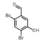 structure of CAS# 3111-51-1, 2,4-Dibromo-5-Hydroxybenzaldehyde;2,4-dibromo-5-hydroxybenzaldehyde;ZINC04599769
