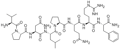 结构式 CAS# 311309-27-0, 缬氨酰-脯氨酰-天冬氨酰胺酰-亮氨酰-脯氨酰-谷氨酰胺酰-精氨酰-苯丙氨酰胺