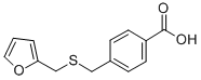 structure of CAS# 312517-86-5, 4-[[(2-Furanylmethyl)Thio]Methyl]-Benzoic Acid;4-(2-Furylmethylsulfanylmethyl)Benzoate;4-[(2-Furylmethylthio)Methyl]Benzoate;Zinc00060974