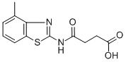 结构式 CAS# 312594-50-6, 4-[(4-甲基-2-苯并噻唑基)氨基]-4-氧代-丁酸