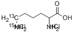 structure of CAS# 312623-81-7, DL-Lysine-6-13C-epsilon-15N Dihydrochloride