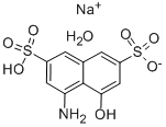 structure of CAS# 312693-54-2, 4-Amino-5-hydroxy-2,7-naphthalenedisulfonic acid monosodium salt hydrate