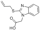 结构式 CAS# 312754-94-2, 2-(2-丙烯-1-基硫代)-1H-苯并咪唑-1-乙酸