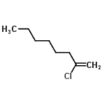 结构式 CAS# 31283-43-9, 2-氯-1-辛烯