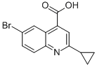 structure of CAS# 313241-16-6, 6-Bromo-2-Cyclopropyl-Quinoline-4-Carboxylic Acid;6-Bromo-2-Cyclopropylquinoline-4-Carboxylic Acid(SALTDATA: FREE);4-Quinolinecarboxylic Acid, 6-Bromo-2-Cyclopropyl-;6-BROMO-2-CYCLOPROPYL-QUINOLINE-4-CARBOXYLIC ACID