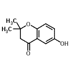 结构式 CAS# 31366-85-5, 6-羟基-2,2-二甲基-2,3-二氢-4H-苯并吡喃-4-酮