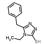 structure of CAS# 31405-22-8, 5-Benzyl-4-Ethyl-4H-1,2,4-Triazole-3-Thiol;4-ethyl-5-benzyl-1,2,4-triazole-3-thiol;5-benzyl-4-ethyl-2,4-dihydro-3H-1,2,4-triazole-3-thione;5-Benzyl-4-ethyl-4H-[1,2,4]triazole-3-thiol