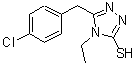 结构式 CAS# 31405-23-9, 5-(4-氯苄基)-4-乙基-4H-1,2,4-三唑-3-硫醇