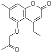 结构式 CAS# 314742-55-7, 4-乙基-7-甲基-5-(2-氧代丙氧基)-2H-苯并吡喃-2-酮