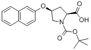 结构式 CAS# 317357-42-9, (2S,4S)-1-(叔丁氧羰基)-4-(2-萘基氧基)-2-吡咯烷羧酸