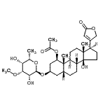CAS#: 32062-05-8， [(1R,3R,5R,8R,9S,10S,13R,14S,17R)-3-[(2R,3R,4R,5R,6S)-3,5-Dihydroxy-4-Methoxy-6-Methyl-Tetrahydropyran-2-Yl]Oxy-14-Hydroxy-10,13-Dimethyl-17-(5-Oxo-2H-Furan-3-Yl)-1,2,3,4,5,6,7,8,9,11,12,15,16,17-Tetradecahydrocyclopenta[a]Phenanthren-1-Yl] Acetate