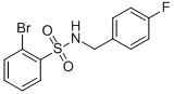 structure of CAS# 321705-40-2, 2-Bromo-N-(4-Fluorobenzyl)Benzenesulphonamide;2-Bromo-N-(4-Fluorobenzyl)Benzenesulphonamide;2-Bromo-N-(4-Fluorobenzyl)Benzenesulfonamide;N-(4-Fluorobenzyl) 2-Bromobenzenesulfonamide