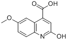 结构式 CAS# 32431-29-1, 2-羟基-6-甲氧基-喹啉-4-羧酸