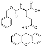 结构式 CAS# 327981-02-2, (R)-5-(9H-氧杂蒽-9-基氨基)-2-(苄氧基羰基氨基)-5-氧代戊酸