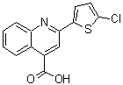 结构式 CAS# 329222-93-7, 2-(5-氯-2-噻吩基)-4-喹啉羧酸