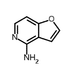 结构式 CAS# 33007-09-9, 呋喃并[3,2-c]吡啶-4-胺
