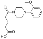 structure of CAS# 331274-58-9, 5-[4-(2-Methoxy-Phenyl)-Piperazin-1-Yl]-5-Oxo-Pentanoic Acid;5-[4-(2-Methoxyphenyl)Piperazin-1-Yl]-5-Oxo-Pentanoate;5-[4-(2-Methoxyphenyl)-1-Piperazinyl]-5-Oxopentanoate;5-Keto-5-[4-(2-Methoxyphenyl)Piperazin-1-Yl]Valerate