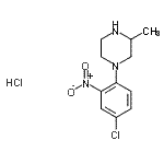 结构式 CAS# 331657-28-4, 1-(4-氯-2-硝基苯基)-3-甲基哌嗪盐酸盐(1:1)