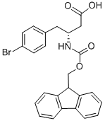 structure of CAS# 331763-76-9, Fmoc-(R)-3-Amino-4-(4-Bromo-Phenyl)-Butyric Acid;Fmoc-4-Bromo-D-B-Homophenylalanine  Fmoc-(R)-3-Amino-4-(4-Bromophenyl)Butyric Acid;N-(9-FLUORENYLMETHOXYCARBONYL)-(R)-3-AMINO-4-(4-BROMOPHENYL)BUTANOIC ACID;N-BETA-(9-FLUORENYLMETHOXYCARBONYL)-D-HOMO(4-BROMOPHENYL)ALANINE