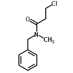 structure of CAS# 3318-15-8, N-Benzyl-3-Chloro-N-Methylpropanamide;MFCD02286131;propanamide, 3-chloro-N-methyl-N-(phenylmethyl);propanamide, 3-chloro-N-methyl-N-(phenylmethyl)-