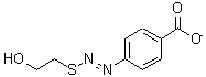 结构式 CAS# 331837-01-5, 4-(2-羟基乙基巯基偶氮)苯甲酸