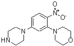 structure of CAS# 332023-13-9, 4-[2-Nitro-5-(1-Piperazinyl)Phenyl]Morpholine;4-(2-nitro-5-piperazin-1-ylphenyl)morpholine;4-(2-Nitro-5-piperazin-1-yl-phenyl)-morpholine;4-(2-nitro-5-piperazinylphenyl)morpholine