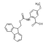 structure of CAS# 332121-93-4, 2-{[(9H-Fluoren-9-Ylmethoxy)Carbonyl]Amino}-5-Methoxybenzoic Acid;2-(((9H-f<wbr>luoren-9-<wbr>yl)methyl<wbr>9H-fluore<wbr>n-9-yl)me<wbr>thoxy)car<wbr>bonylamin<wbr>o)-5-meth<wbr>oxybenzoi<wbr>c acid;2-(Fmoc-amino)-5-methoxybenzoic Acid;Fmoc-2-amino-5-methoxybenzoic acid