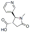 structure of CAS# 33224-01-0, trans-1-Methyl-4-Carboxy-5-(3-Pyridyl)-2-Pyrrolidinone;(2S)-1-Methyl-5-Oxo-2-(3-Pyridinyl)-3Β-Pyrrolidinecarboxylic Acid;(2S)-5-Oxo-1-Methyl-2Α-(3-Pyridyl)Pyrrolidine-3Β-Carboxylic Acid;TRANS-1-METHYL-2-(3-PYRIDYL)PYRROLIDIN-5-ONE-3-CARBOXYLIC ACID