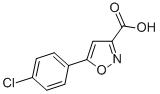 structure of CAS# 33282-22-3, 5-(4-Chlorophenyl)Isoxazole-3-Carboxylic Acid