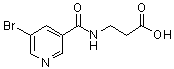 结构式 CAS# 332874-04-1, 3-[(5-溴吡啶-3-羰基)氨基]丙酸