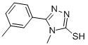 structure of CAS# 333313-78-3, 4-Methyl-5-(3-Methylphenyl)-1,2,4-Triazole-3-Thiol;4-Methyl-5-(3-Methylphenyl)-4H-1,2,4-Triazole-3-Thiol(SALTDATA: FREE);4-METHYL-5-(3-METHYLPHENYL)-4H-1,2,4-TRIAZOL-3-YLHYDROSULFIDE;4-METHYL-5-(3-METHYLPHENYL)-4H-1,2,4-TRIAZOLE-3-THIOL