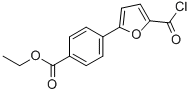 structure of CAS# 333435-04-4, 4-(5-Chlorocarbonyl-Furan-2-Yl)-Benzoic Acid Ethyl Ester;4-(5-CHLOROCARBONYL-FURAN-2-YL)-BENZOIC ACID ETHYL ESTER;ETHYL 4-[5-(CHLOROCARBONYL)FURAN-2-YL]BENZOATE;Ethyl 4-(5-Chlorocarbonyl-2-Furyl)Benzoate